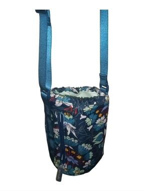 New Vera Bradley Lighten Up Water Bottle Crossbody in Floral Bursts Blue
